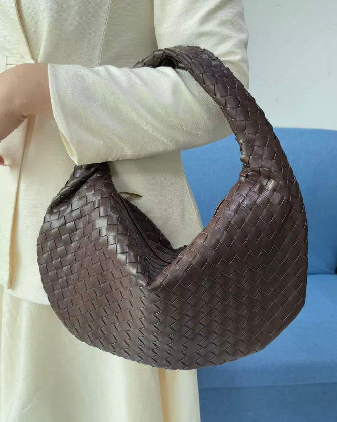 Rodena Woven Leather Shoulder Bag