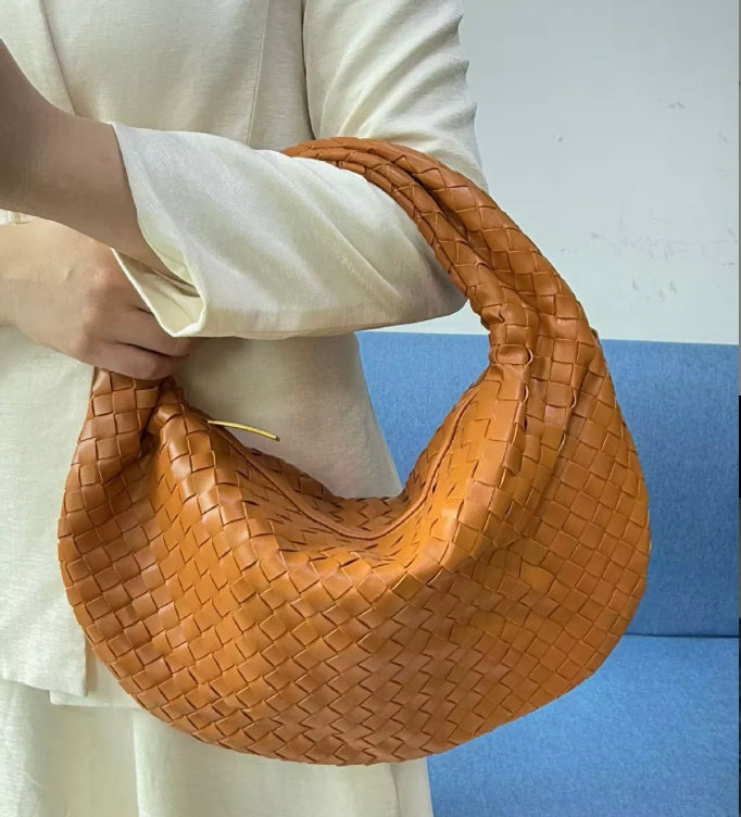 Rodena Woven Leather Shoulder Bag
