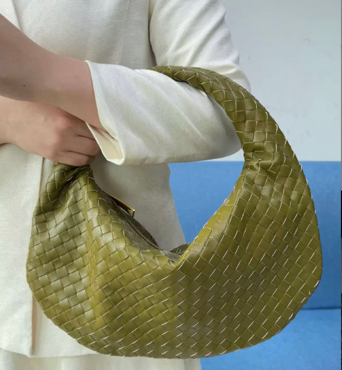 Rodena Woven Leather Shoulder Bag