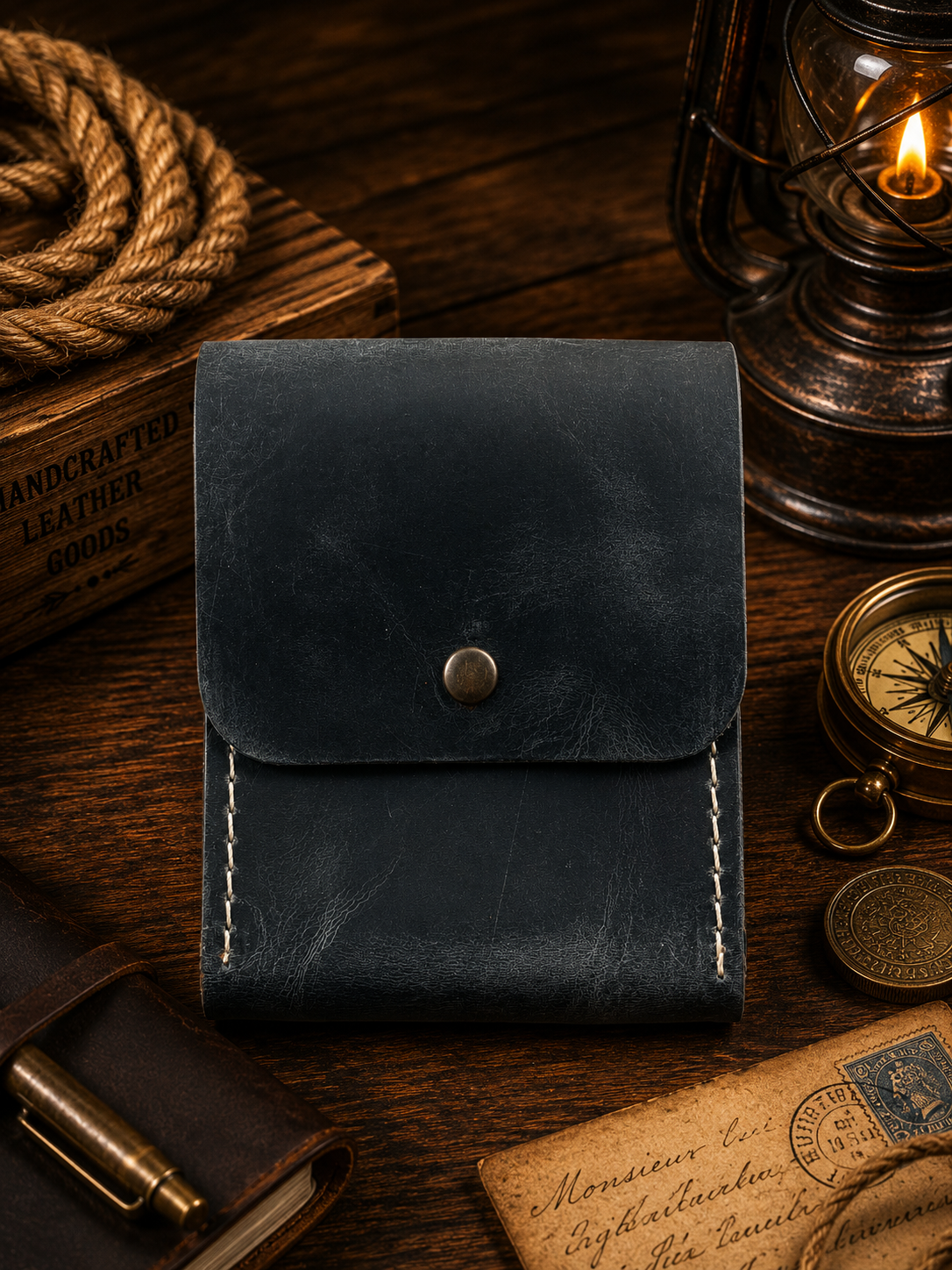 Leather Playing Card Case Holder, Poker Card Case Cover