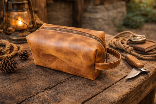 Leather Toiletry Bag Dopp Kit –  Leather Travel Bag
