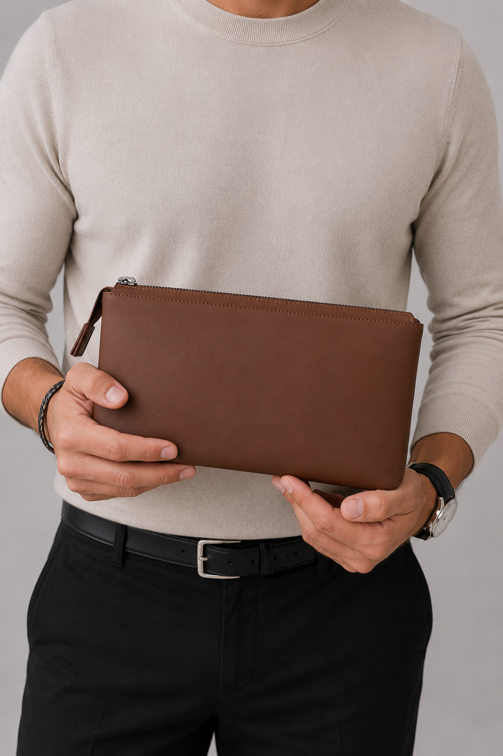 Premium Men's Leather Clutch Wallet