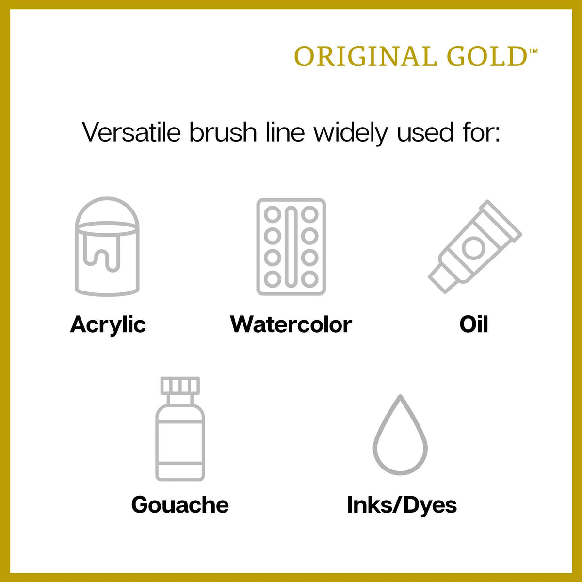 Original Gold® 9035 Round Needle Point Brushes