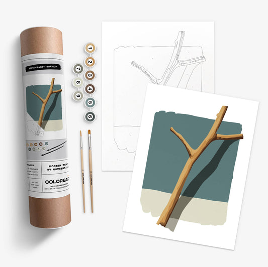 Minimalist Branch Study | Modern Paint By Numbers Kit