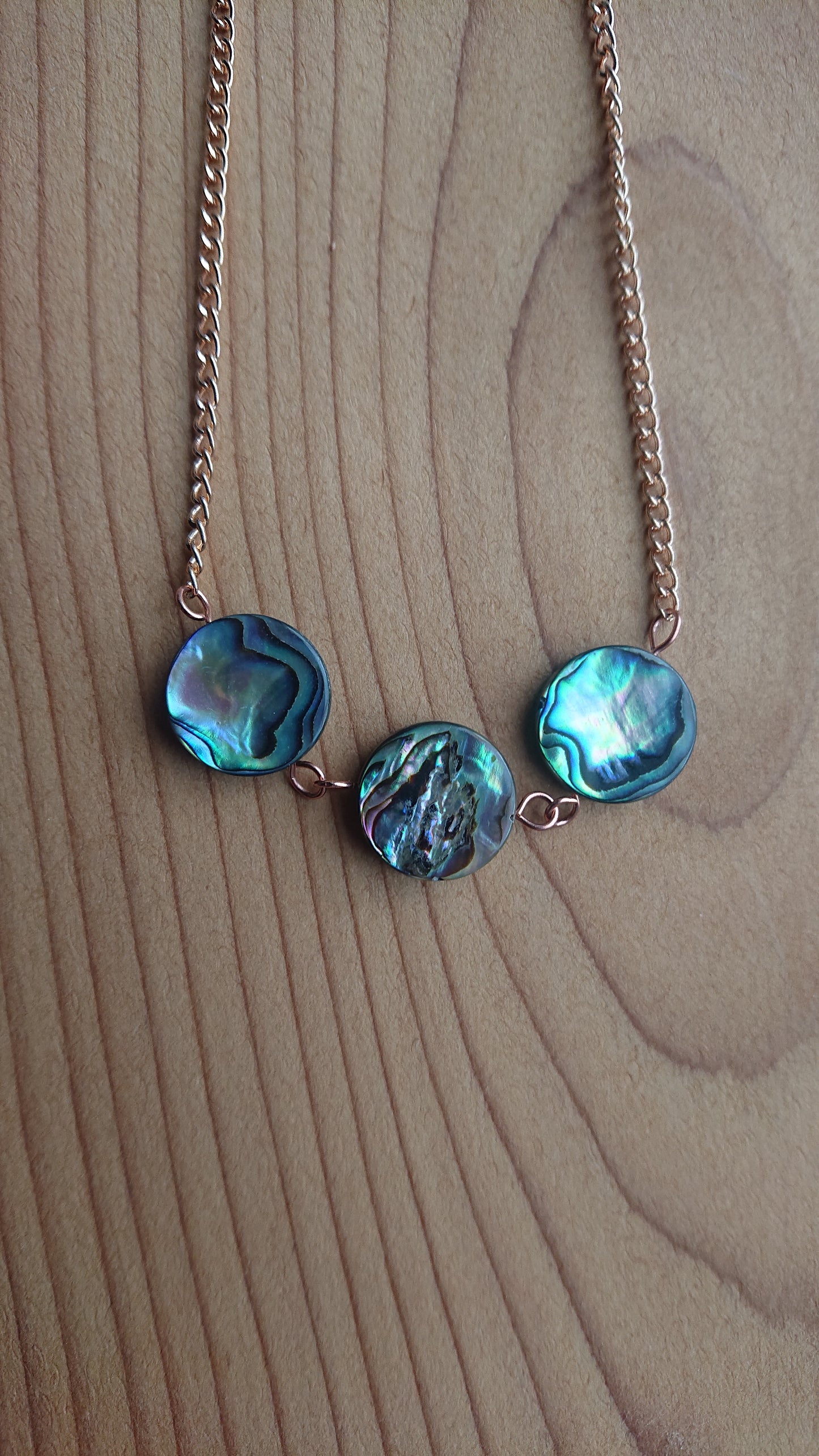 Paua Abalone Trio Necklace