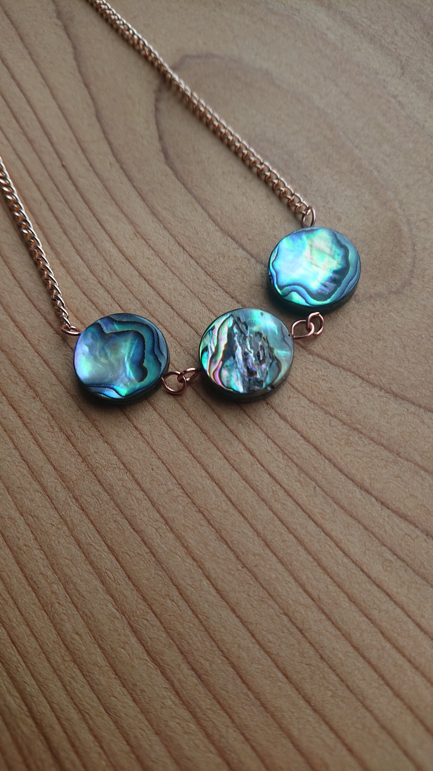 Paua Abalone Trio Necklace