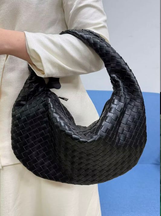 Rodena Woven Leather Shoulder Bag