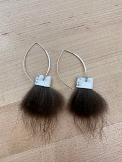 Beaver Fur Ear Hooks