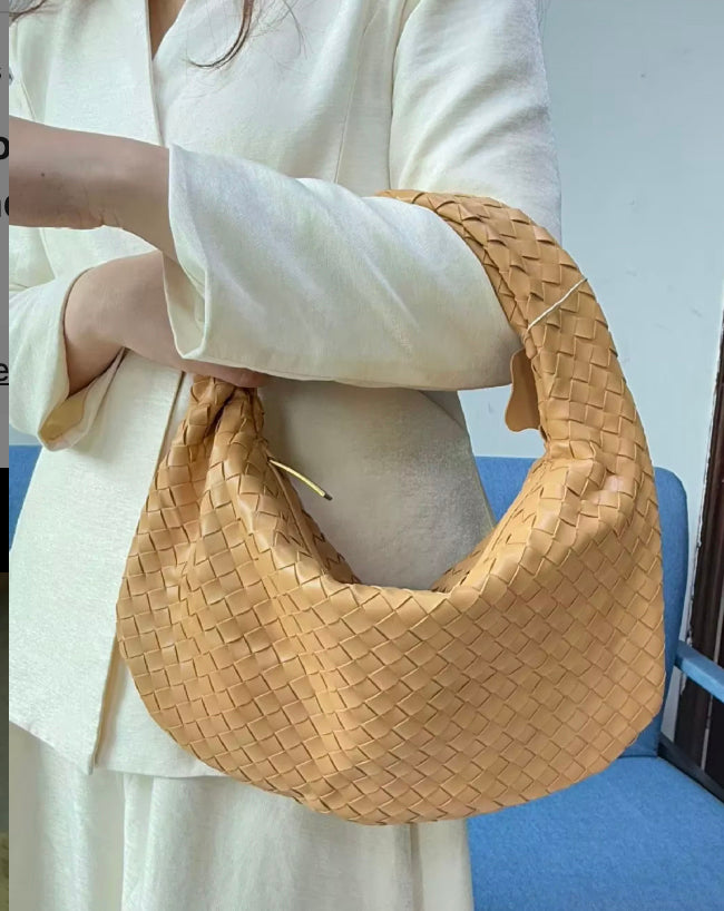 Rodena Woven Leather Shoulder Bag