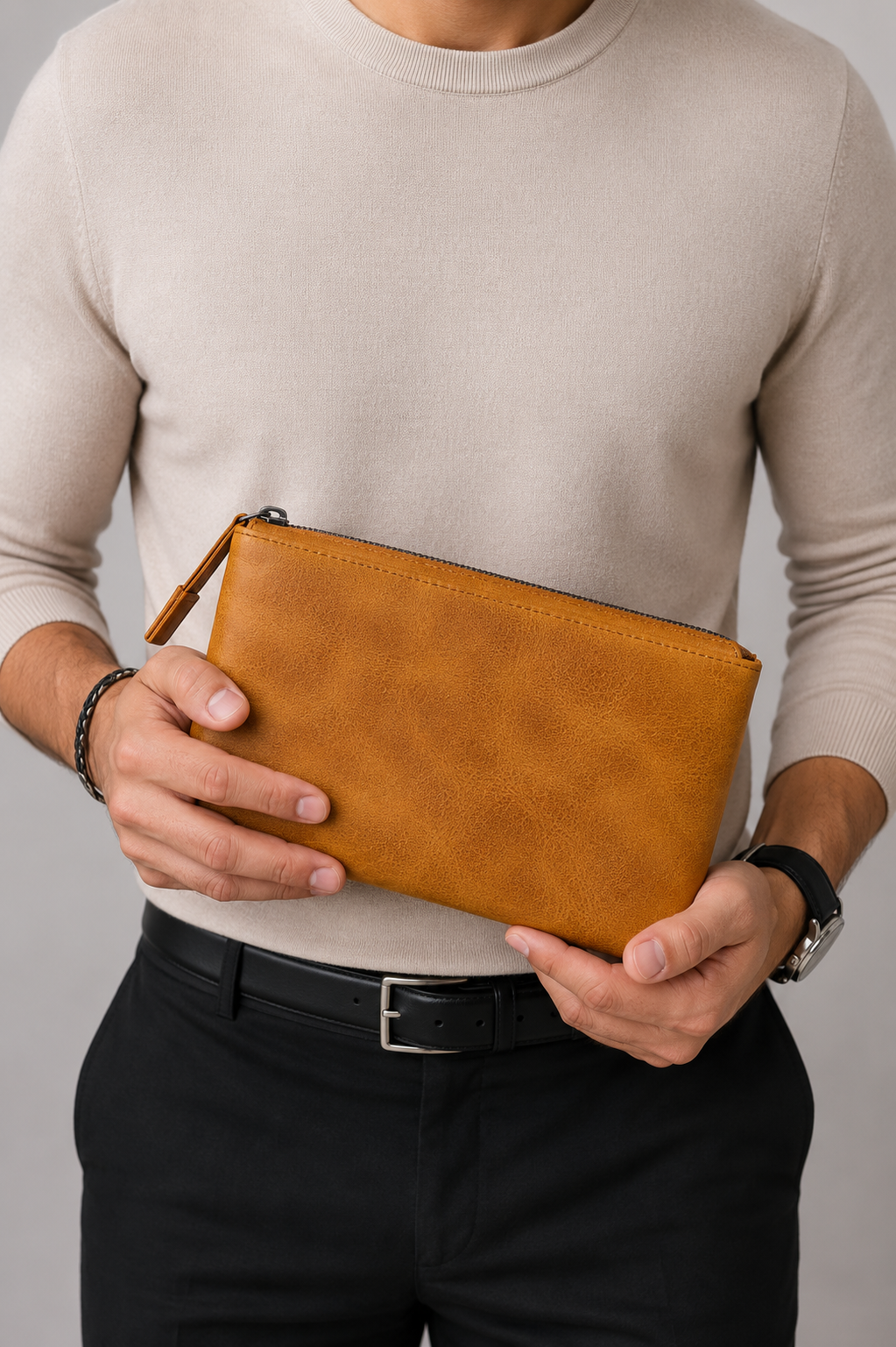 Premium Men's Leather Clutch Wallet