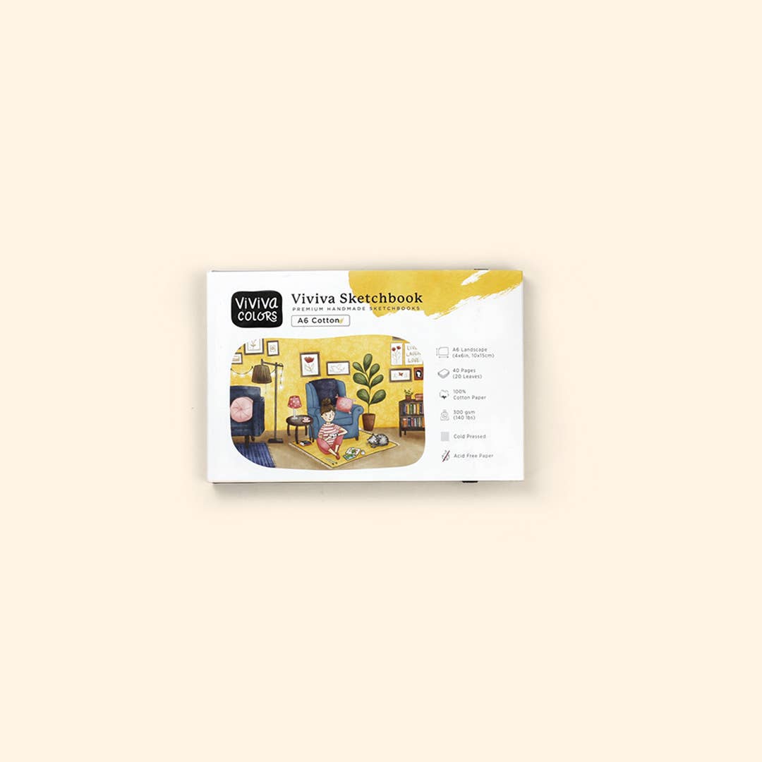 A6 Cotton Sketchbook | Watercolor Paper | Travel Journal