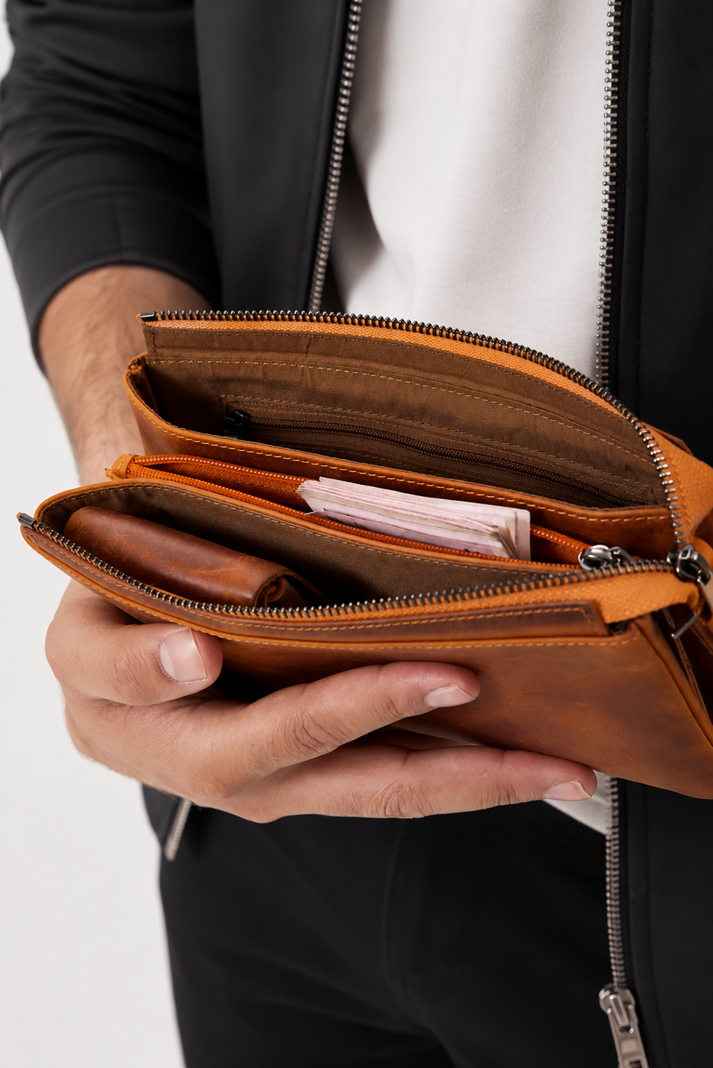 Premium Men's Leather Clutch Wallet