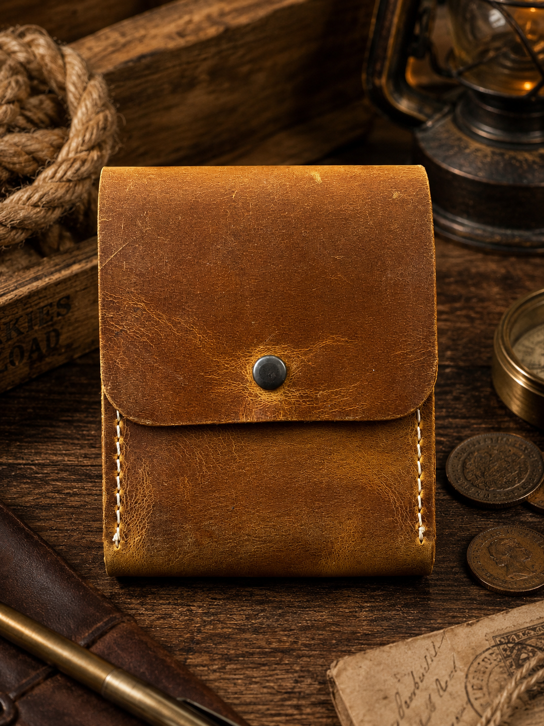 Leather Playing Card Case Holder, Poker Card Case Cover