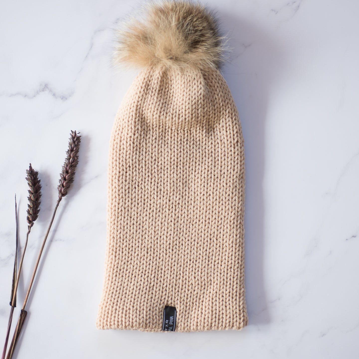 Knit Wool Beanie - Mushroom 8021