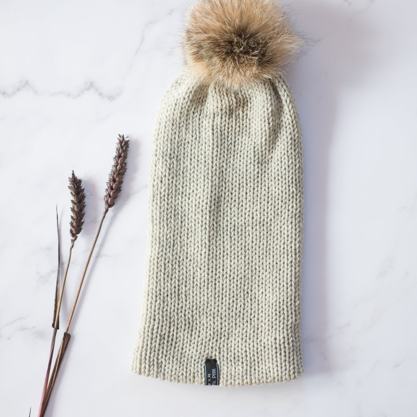 Knit Wool Beanie - Mist 8401