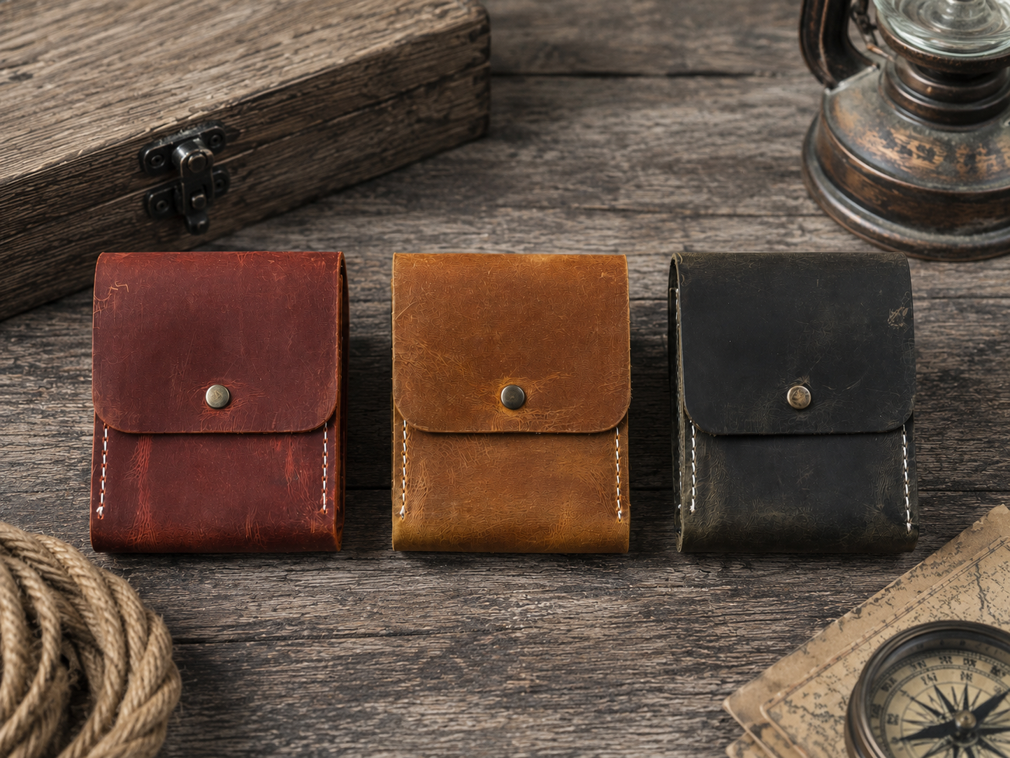 Leather Playing Card Case Holder, Poker Card Case Cover
