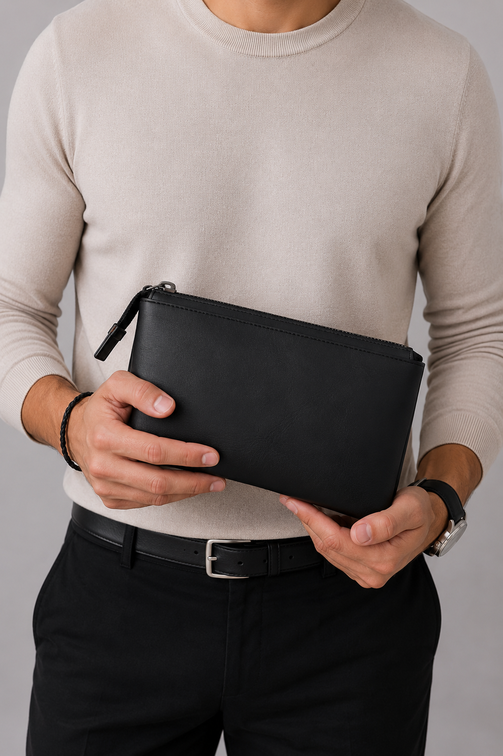 Premium Men's Leather Clutch Wallet
