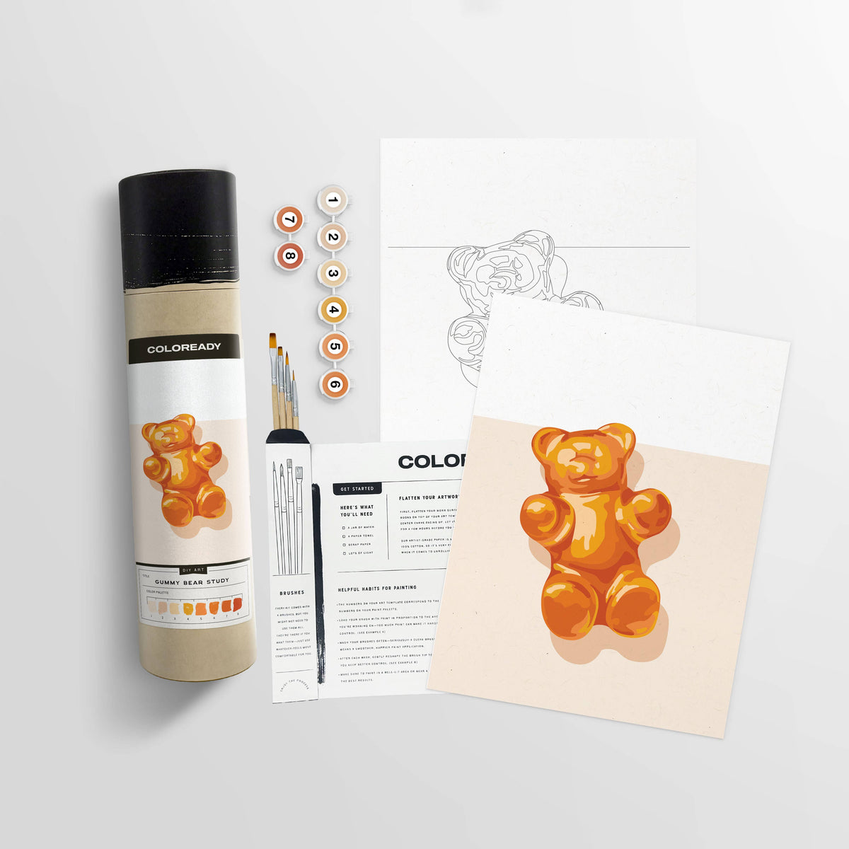Gummy Bear Study | Modern Paint By Numbers Kit