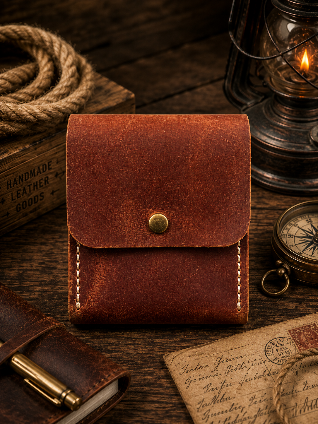 Leather Playing Card Case Holder, Poker Card Case Cover