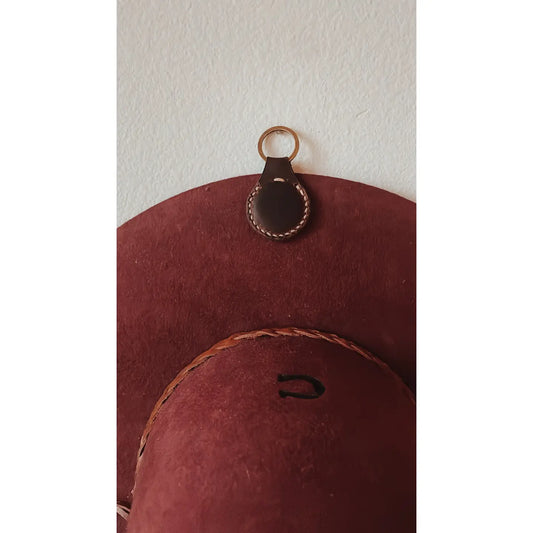 Leather hat clip